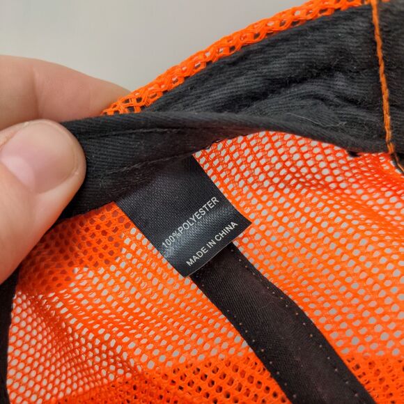 Richardson Men's Snapback Mesh Back Hat Black Orange Imavex Orange Baseball - Picture 9 of 9